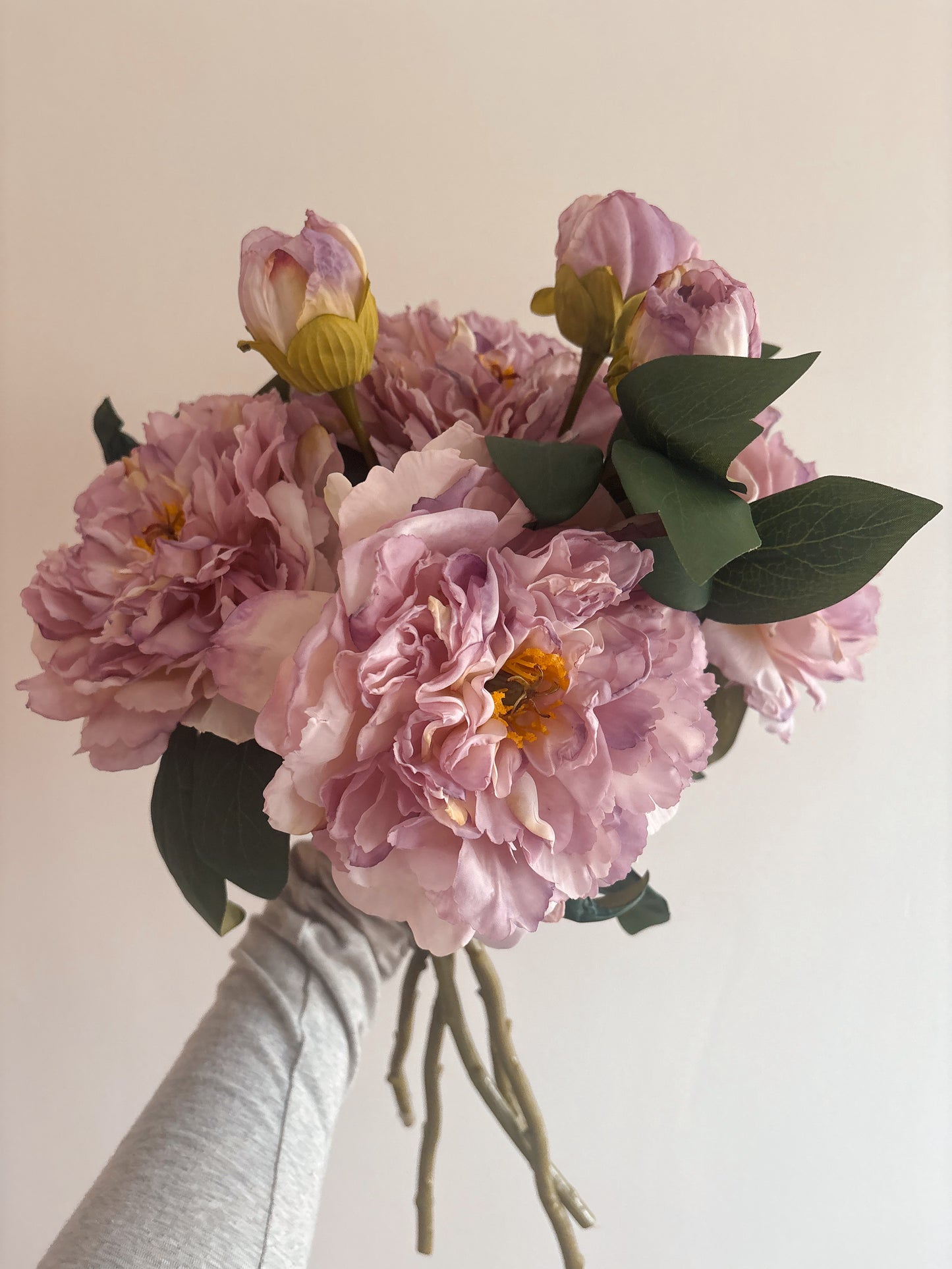 LUXURY REAL TOUCH VINTAGE PEONY LILAC