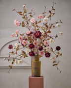 SILK-KA 5 HEAD ROSE TRIO IN WHITE 88CM