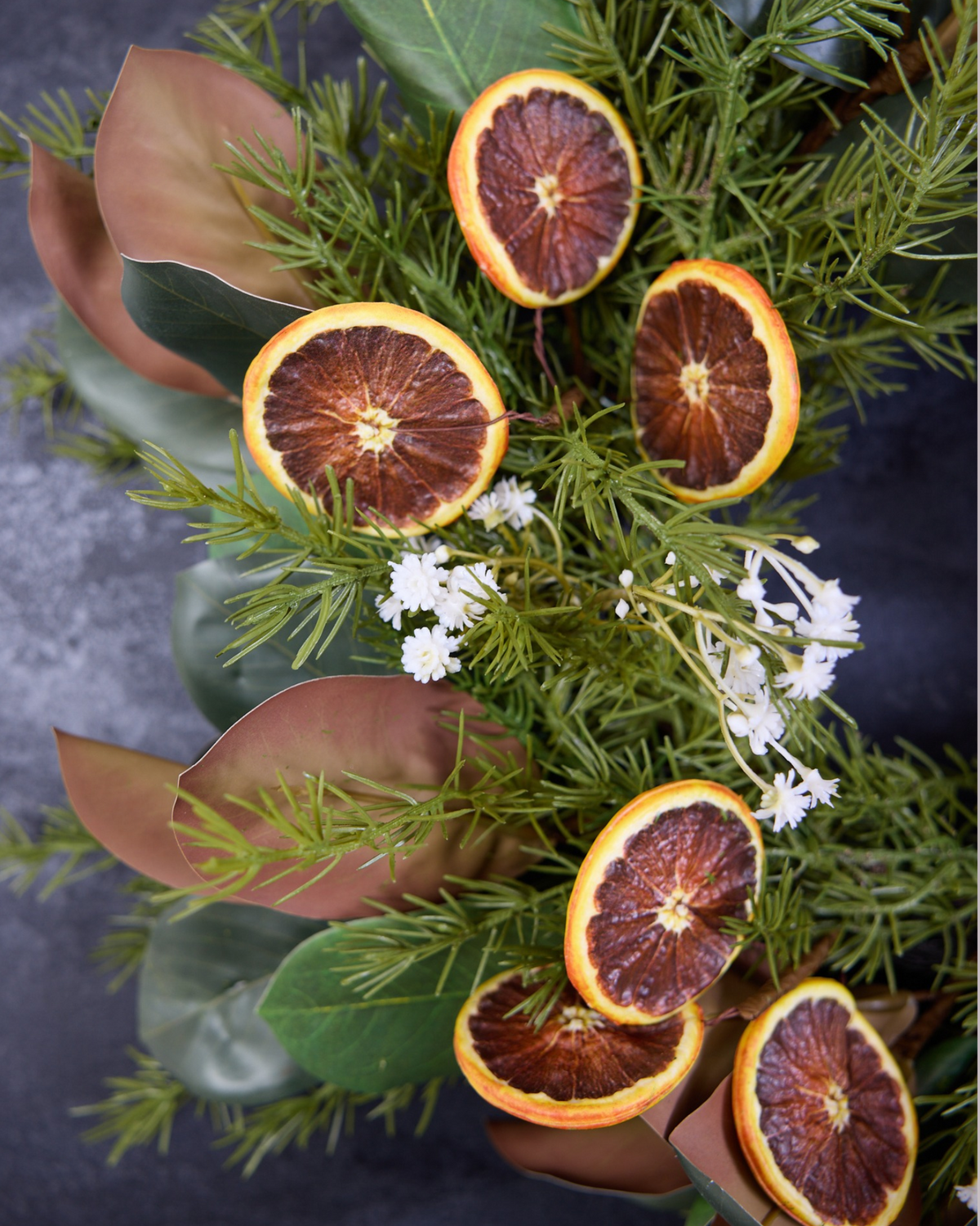 MAGNOLIA AND ORANGE WREATH