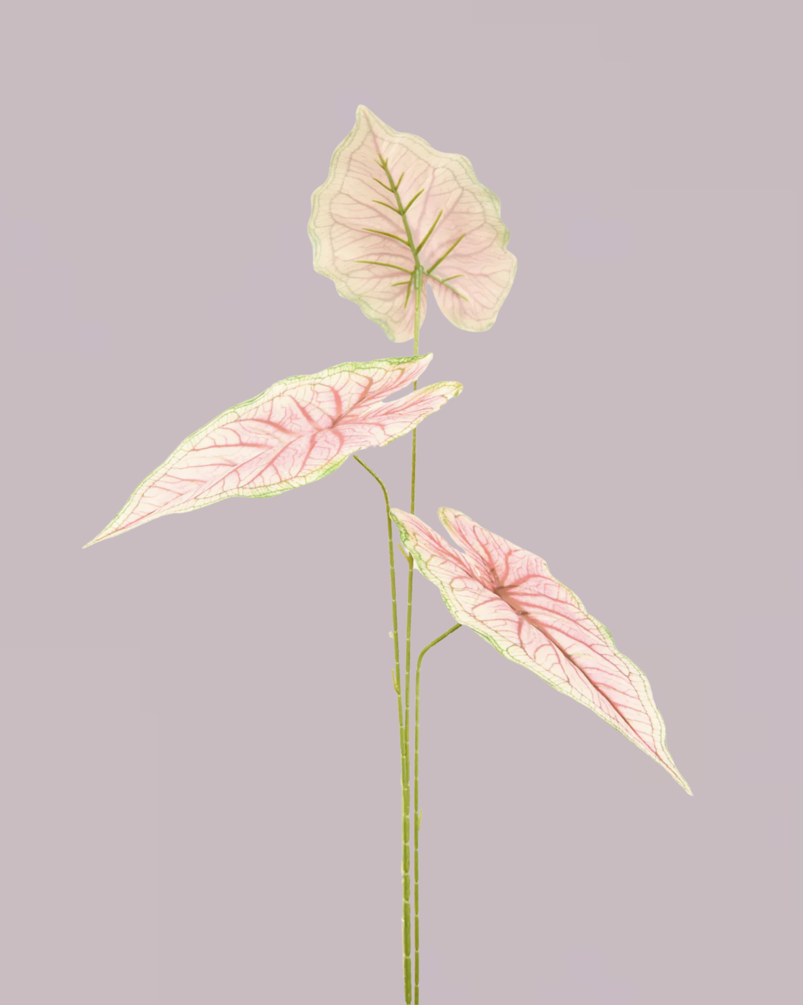 PINK GREEN LEAF TRIO STEM
