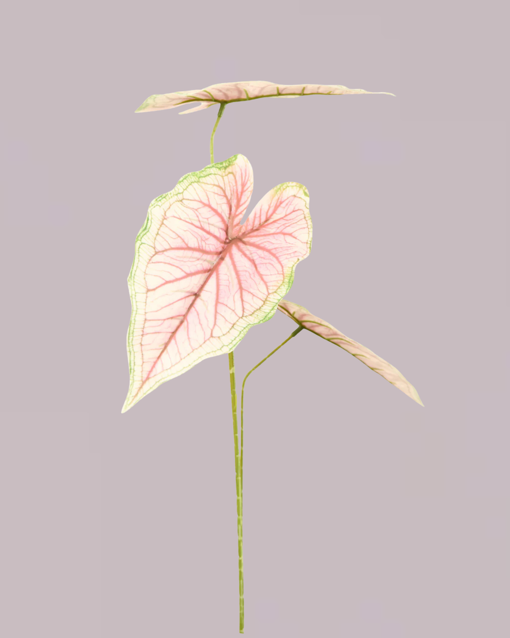 PINK GREEN LEAF TRIO STEM