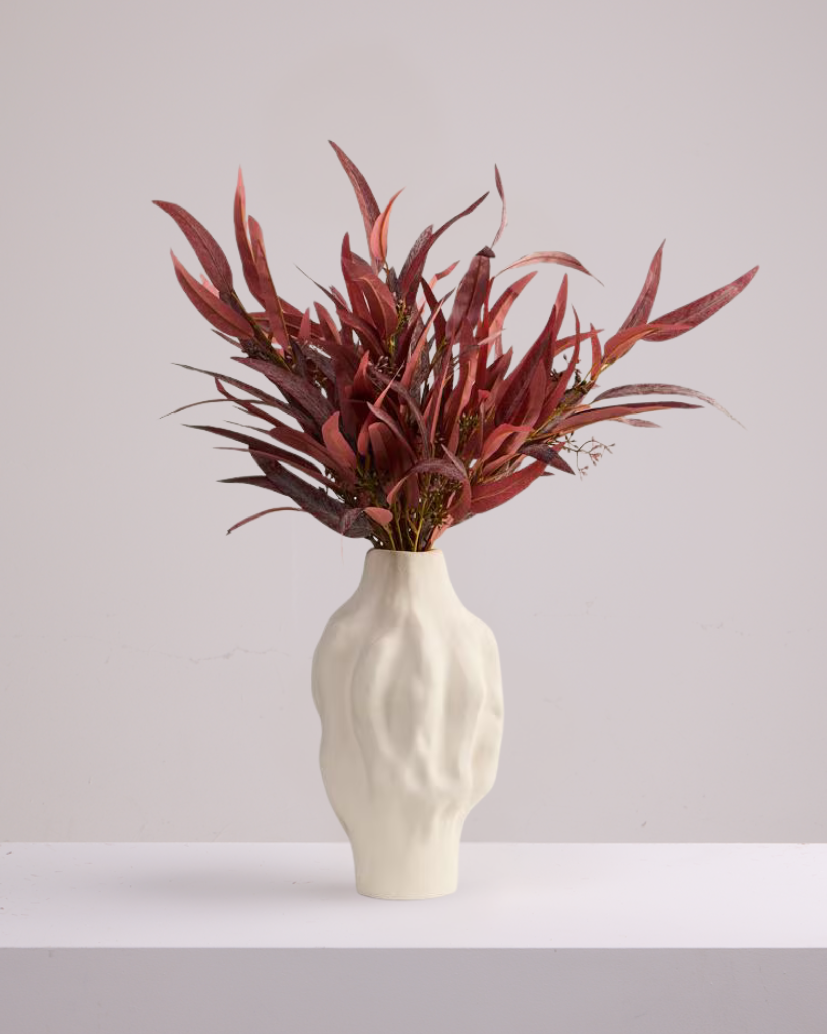 EUCALYPTUS SPRAY IN BURGUNDY