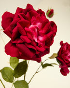 SILK-KA ROSE SPRAY 102CM IN BURGUNDY