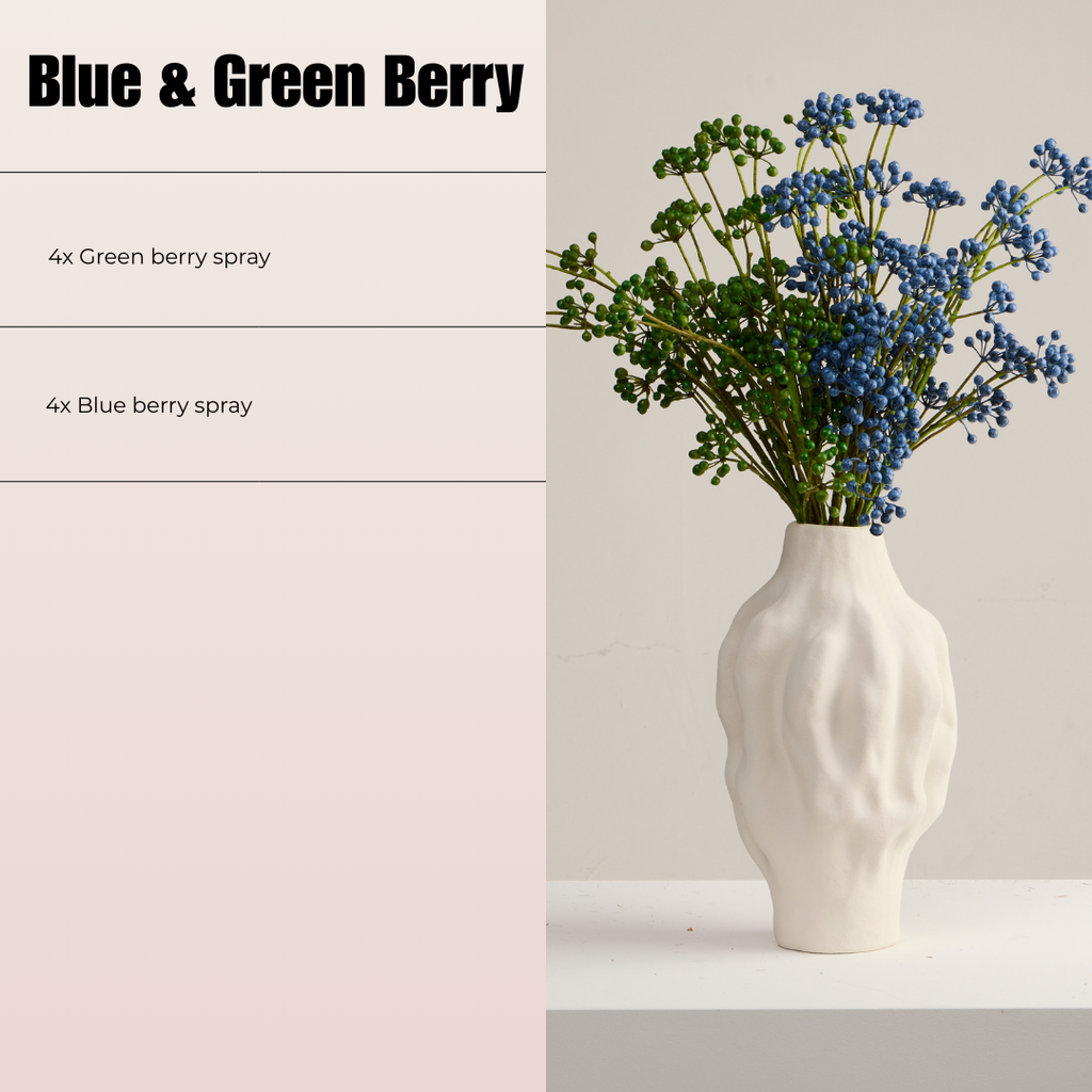 BLUE AND GREEN BERRY ARRANGEMENT