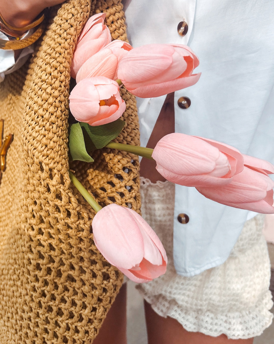 REAL TOUCH TULIPS PINK