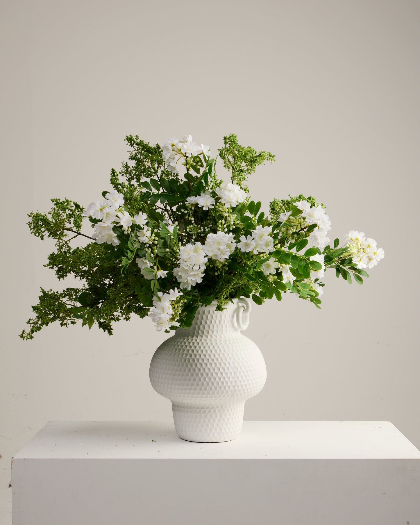 LARGE FOLIAGE AND HYDRANGEA ARRANGEMENT