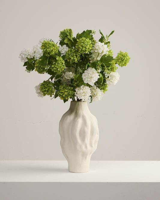 GREEN AND WHITE HYDRANGEA ARRANGEMENT
