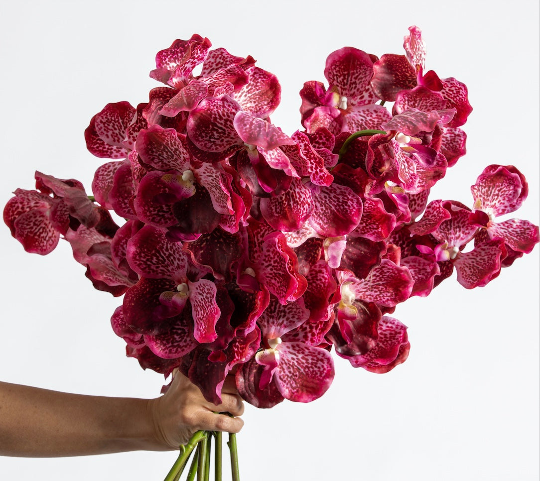 LUXURY REAL TOUCH ORCHIDS HOT PINK