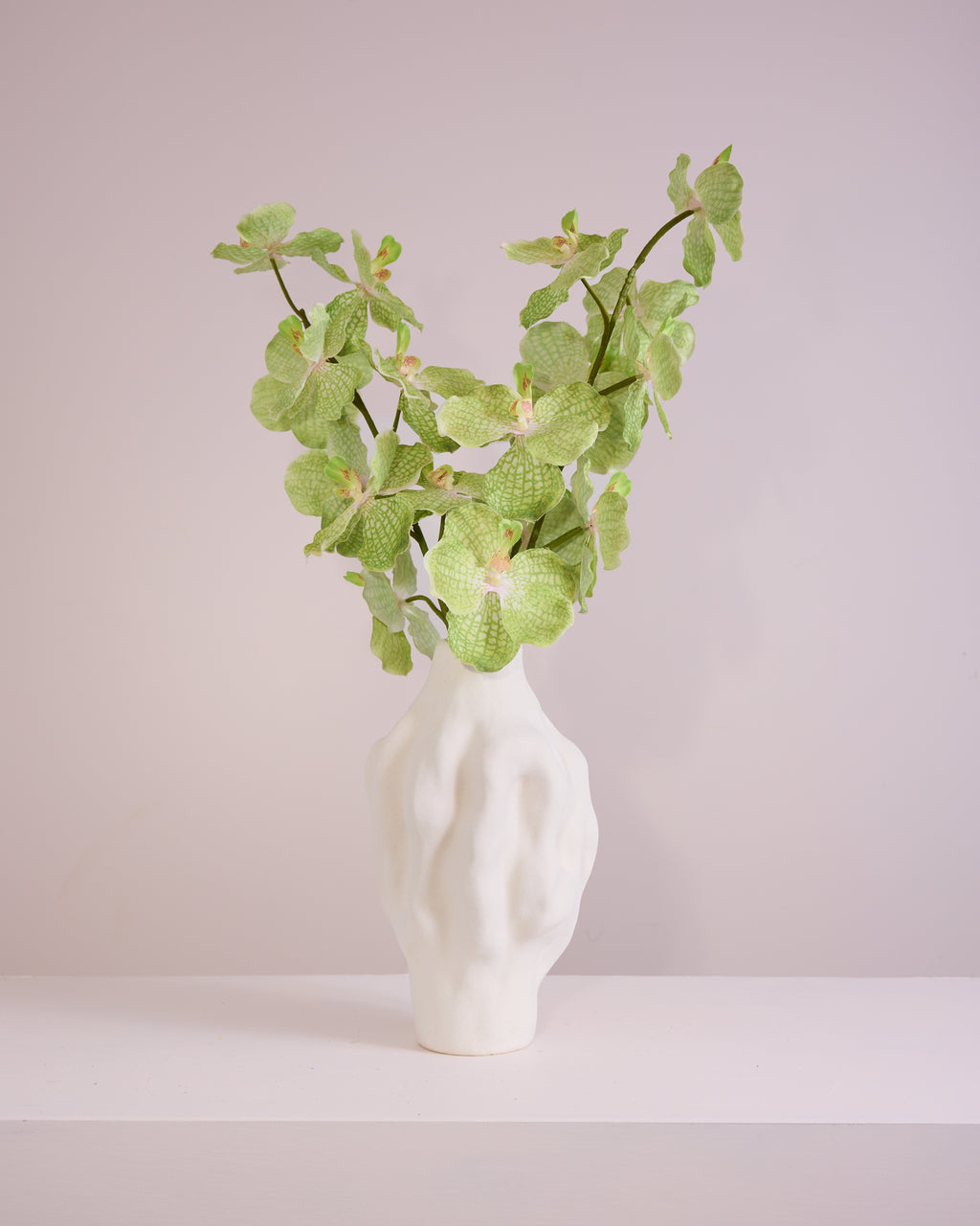 LARGE LIME GREEN SILK ORCHID