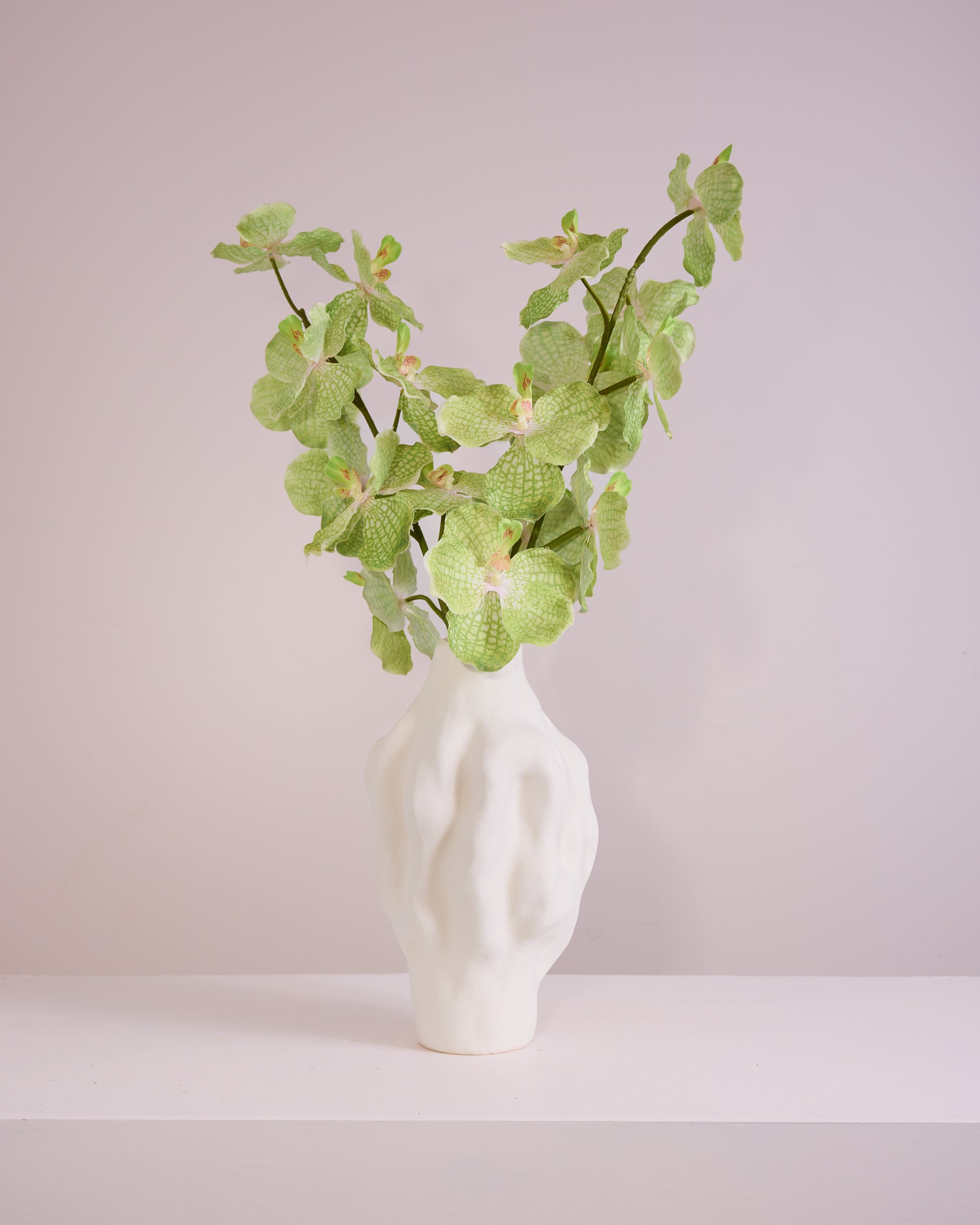 LARGE LIME GREEN SILK ORCHID