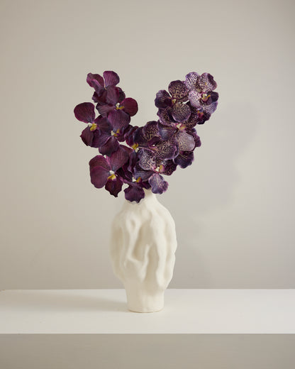 LUXURY REAL TOUCH ORCHID IN VARIEGATED PURPLE