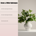 GREEN AND WHITE HYDRANGEA ARRANGEMENT