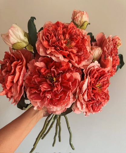 LUXURY REAL TOUCH VINTAGE PEONY PINK