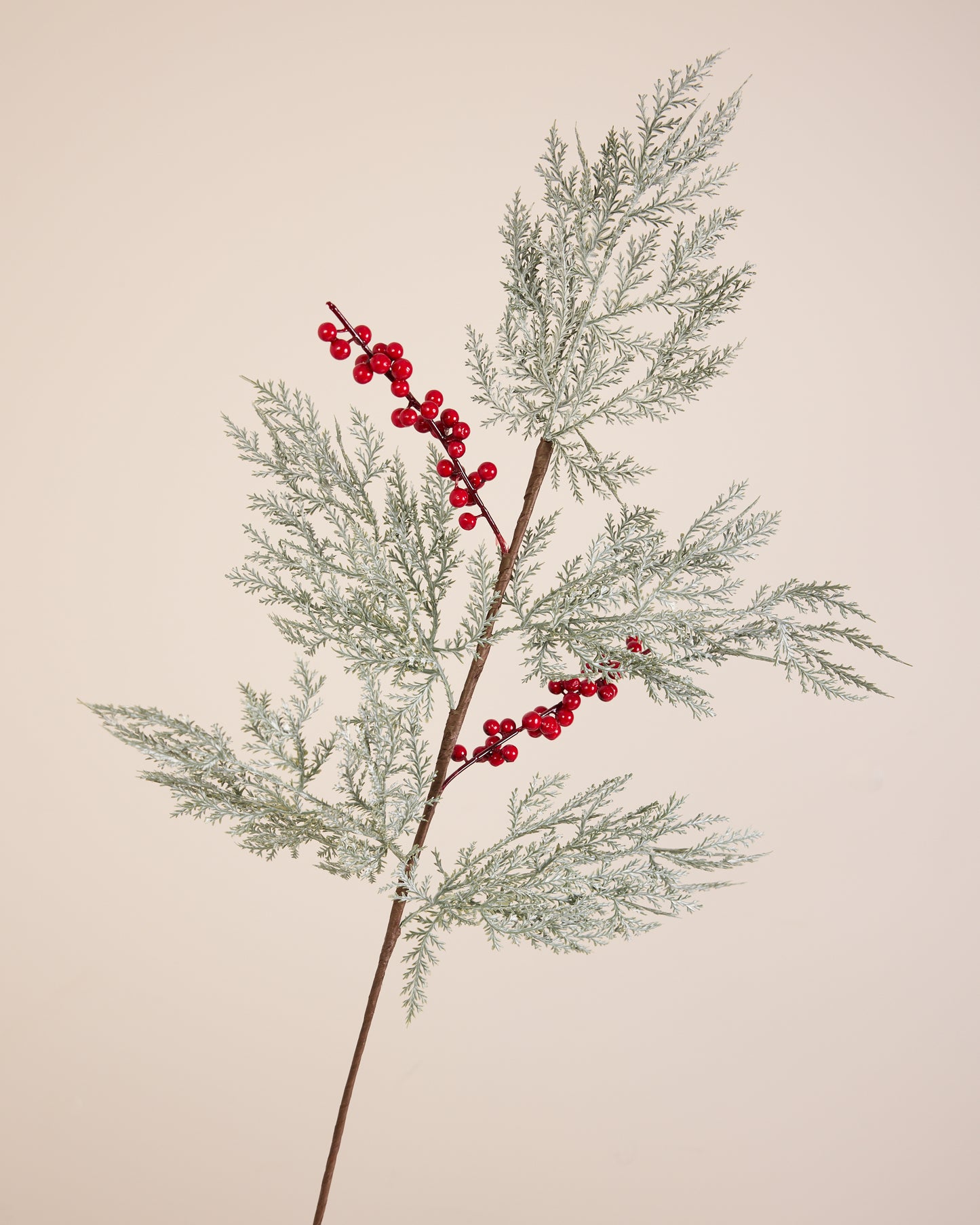 FROSTED PINE AND RED BERRY SPRAY