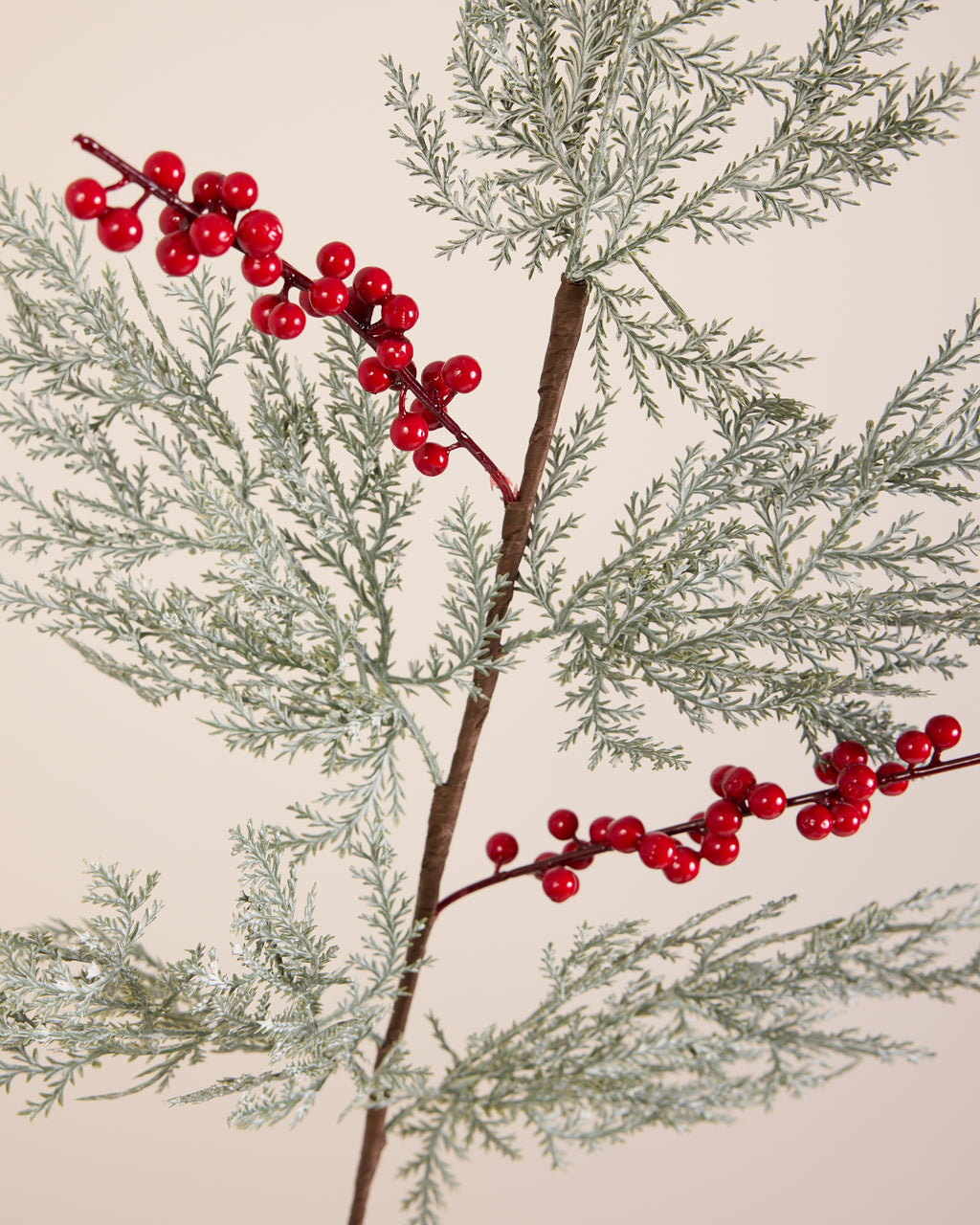 FROSTED PINE AND RED BERRY SPRAY