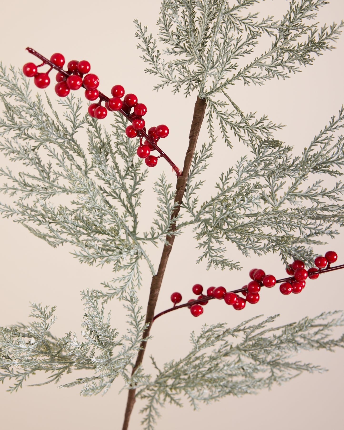 FROSTED PINE AND RED BERRY SPRAY