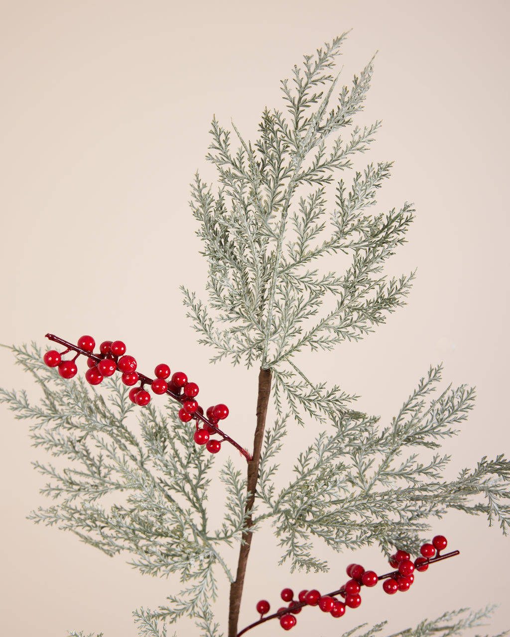 FROSTED PINE AND RED BERRY SPRAY