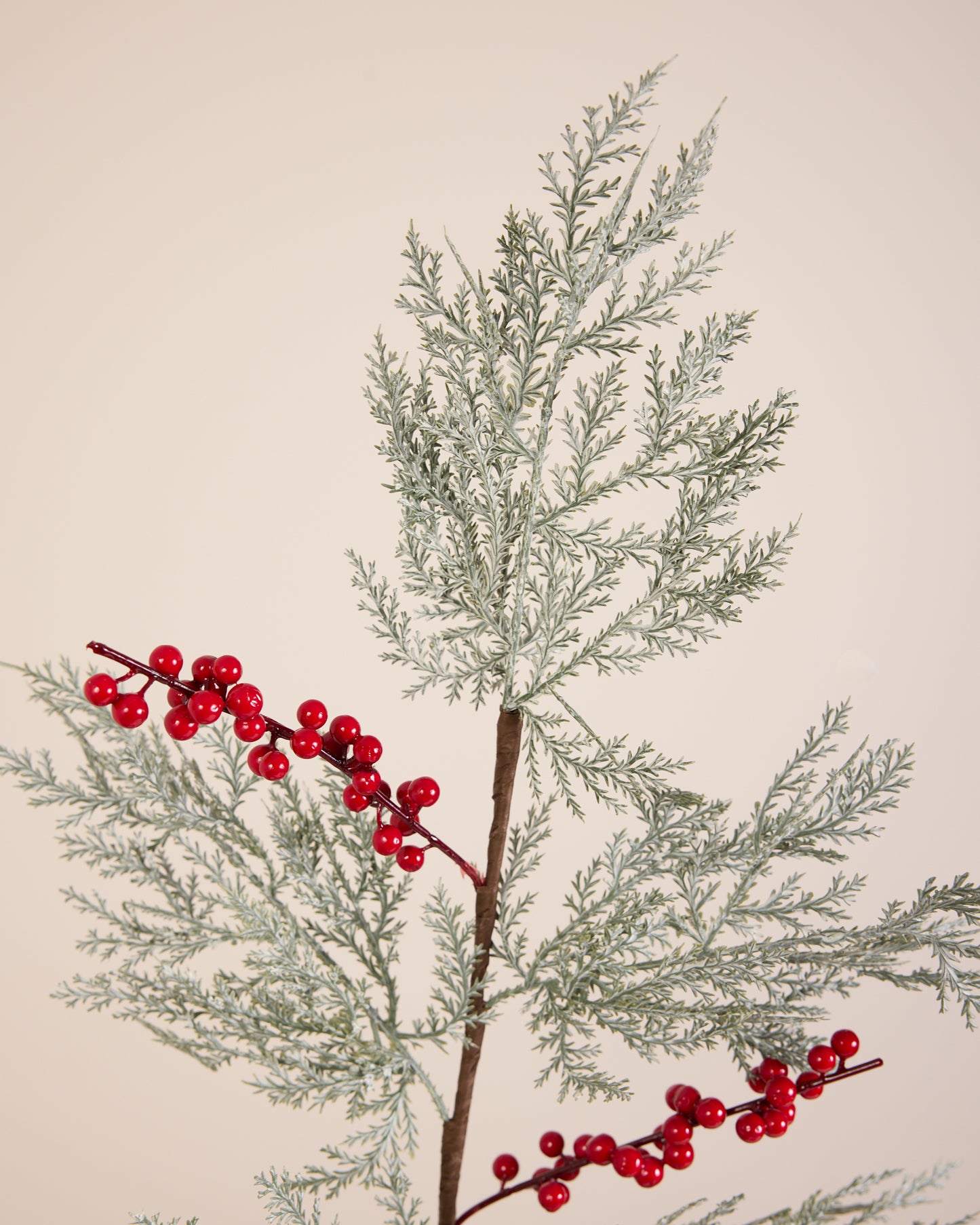 FROSTED PINE AND RED BERRY SPRAY